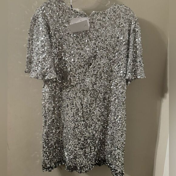 NEW JEN’S PIRATE BOOTY SzS BLACK WATER SEQUIN MINI SLIP DRESS - Picture 6 of 6